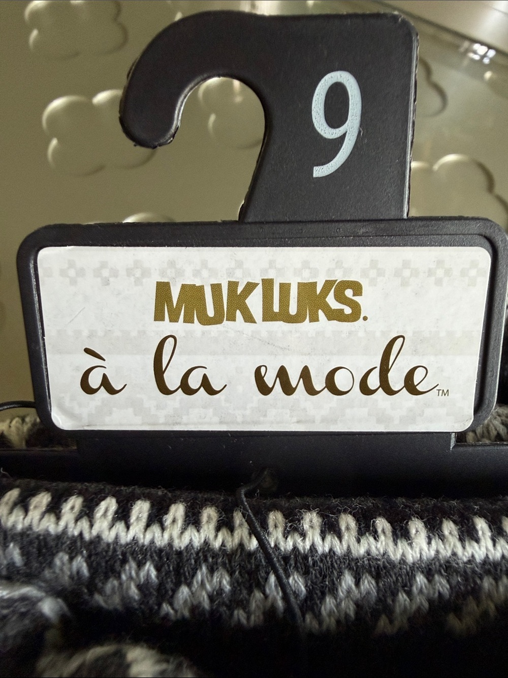 🆕 MUK LUKS À La Mode Sweater Boots Women’s Size 9 Black Knit High Slipper Boot - Picture 12 of 13